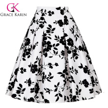 Grace Karin Occidente Vintage retro 50s falda de algodón floral patrón CL008925-9